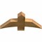 Ekena Millwork Bellingham Rough Sawn Timber Gable Bracket, Western Red Cedar, 36"W x 16"H x 4"D x 6"F, 11/12 Pitch GBW036X16X0406BEL00RWR - alternate 2